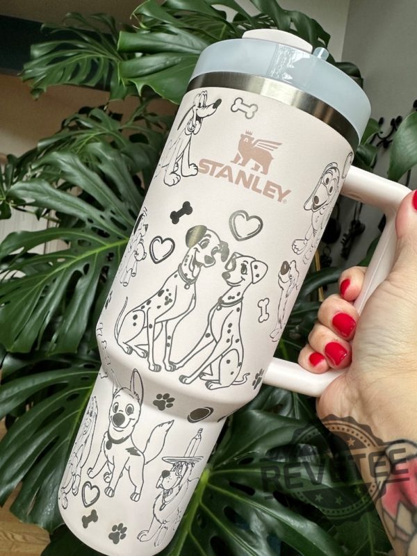 Disney Dogs Dalmatian Stanley Cup 40Oz Stanley Tumbler Gift For Him Her Birthday Valentines Day Unique revetee 1