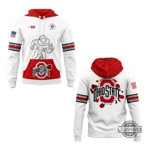 ohio state buckeyes football rose bowl shirt 2025 design red and design white