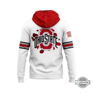 ohio state buckeyes football rose bowl shirt 2025 design red and design white