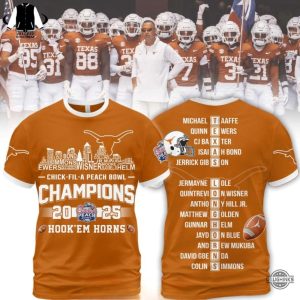 texas longhorns chick fil a peach bowl 2025 shirt