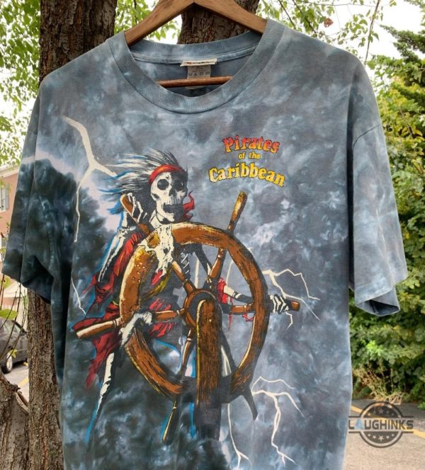 vintage pirates of the caribbean disney shirt reprinted