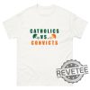 Catholics Vs Convicts Shirts Vintage 1988 T Shirt Hoodie Sweatshirt Tee Gift For Fan Men Women Miami Hurricanes Notre Dame Fighting Irish revetee 1