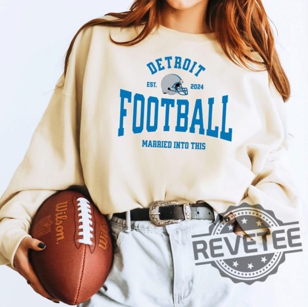 Detroit Lions Married Into This Shirt Hoodie Sweatshirt Tee Gifts For Fan Mens Womens Vintage Lions Wife Lions Fans Wedding Gift Unique revetee 1