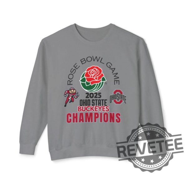 Ohio State Buckeyes University 2025 Rose Bowl Champions Sweatshirt Hoodie Sweatshirt Osu Buckeyes Champs Sweater Cfb Game Day Merch revetee 1