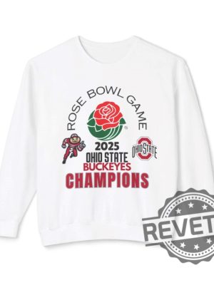 Ohio State Buckeyes University 2025 Rose Bowl Champions Sweatshirt Hoodie Sweatshirt Osu Buckeyes Champs Sweater Cfb Game Day Merch revetee 1 1