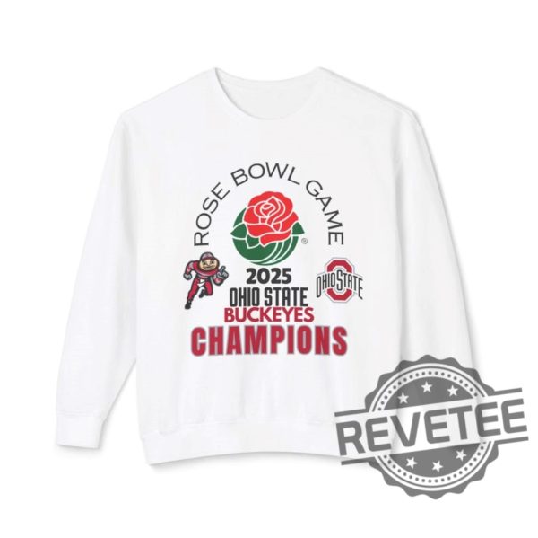 Ohio State Buckeyes University 2025 Rose Bowl Champions Sweatshirt Hoodie Sweatshirt Osu Buckeyes Champs Sweater Cfb Game Day Merch revetee 1 1