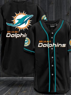 Miami Dolphins Baseball Jersey Shirts Shirt Gifts For Fan Nfl Men Women Unique revetee 1 1