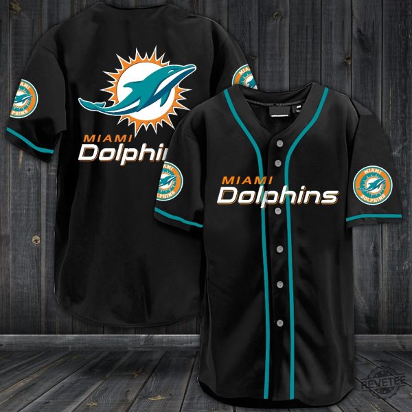 Miami Dolphins Baseball Jersey Shirts Shirt Gifts For Fan Nfl Men Women Unique revetee 1 1