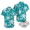 Miami Dolphins Weed Pattern Hawaiian Shirt Aloha Shirt Button Up Shirts Limited Edition Gifft For Fan Nfl Mens Womens Unique revetee 1