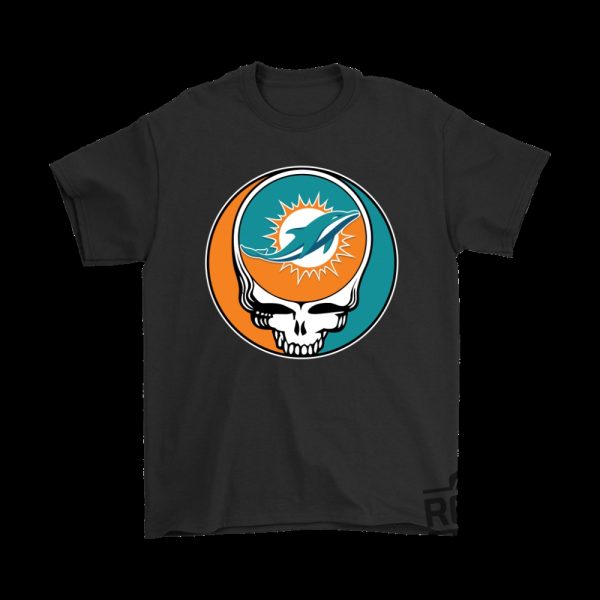 Miami Dolphins X Grateful Dead Logo Band Tshirt Hoodie Sweatshirt Tee Gift For Fan Mens Womens Nfl Sweater Pullover Hoodies Unique revetee 1 1