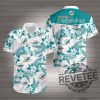 Miami Dolphins Hawaiian Shirt Aloha Shirts Button Up Shirt Gift For Fan Nfl Men Women Unique revetee 1