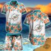 Miami Dolphins Flower Hawaiian Shirt And Short Button Up Shirt Aloha Shirts Gift For Nfl Fan Him Her Unique revetee 1