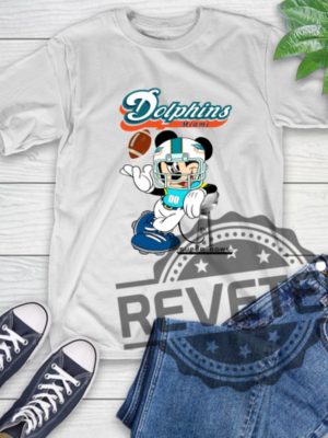 Mickey Mouse Disney Miami Dolphins Tshirt Hoodie Sweatshirt Tee Gift For Super Bowl Football Nfl Fan Unique revetee 1 1