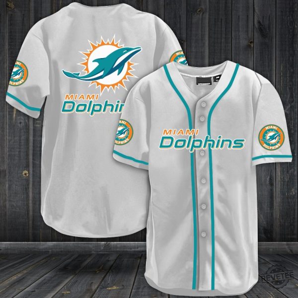 Miami Dolphins Baseball Jersey Shirts Unique Gift For Fan Mens Womens New revetee 1 1