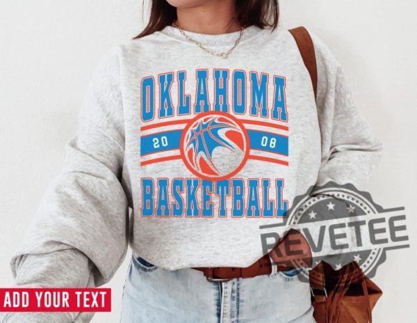 Vintage Oklahoma City Thunder Sweatshirt Tshirt Hoodie Retro Tee Gift For Basketball Fan Sweater Pullover Hoodie Unique revetee 1