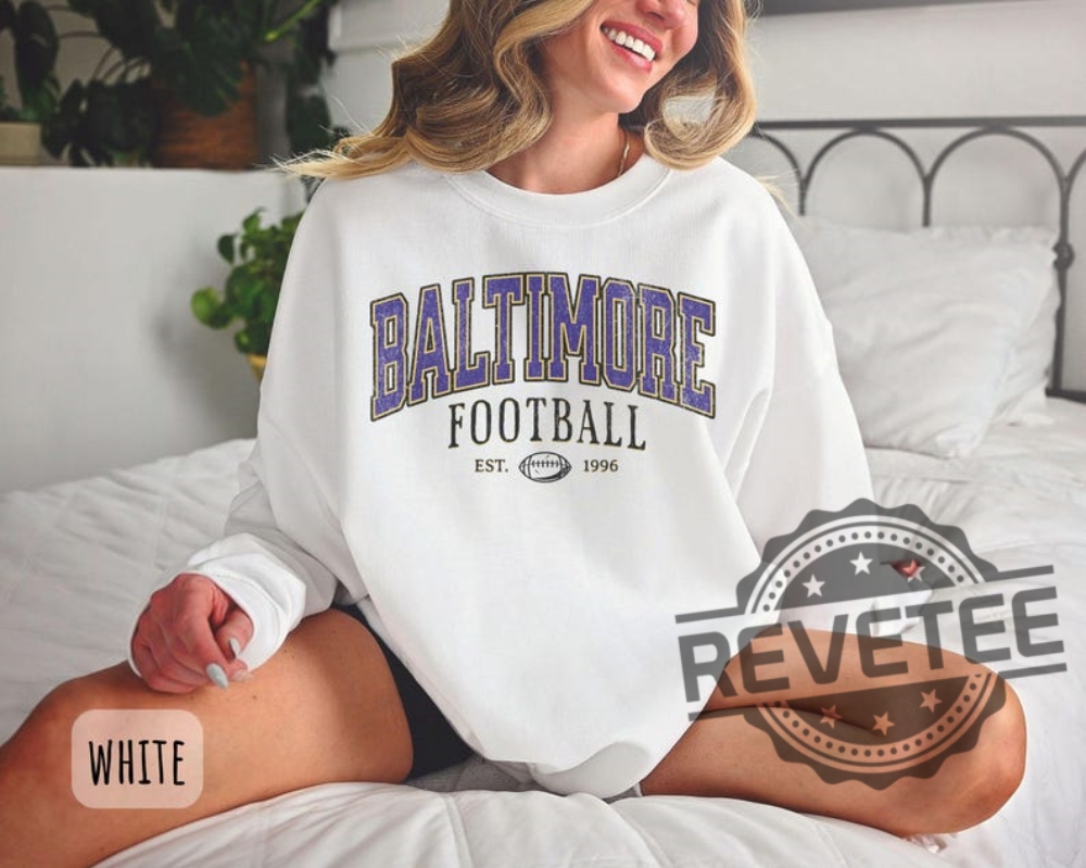 Vintage Baltimore Ravens Football Sweatshirt Tshirt Hoodie Retro Tee Gift For Fan Baltimore Maryland Crewneck Game Day Pullover Hoodies Unique revetee 1 1