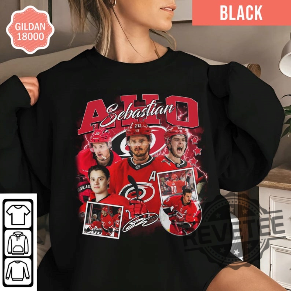 Sebastian Aho Carolina Hurricanes Tshirt Hoodie Sweatshirt Tee Gift For Fan Ice Hockey American Professional Championship Merch Vintage