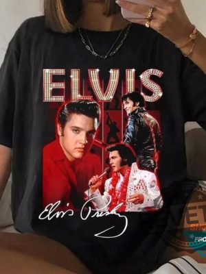 Elvis Presley King Of Rock And Roll Shirts Tshirt Hoodie Sweatshirt Tee Gifts For Fan King Of Music Sweater Pullover Hoodies Unique revetee 1 1