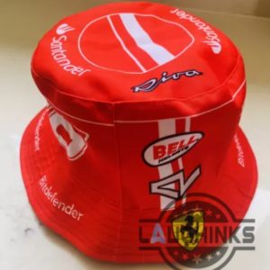 charles leclerc 2024 ferrari f1 helmet bucket hat