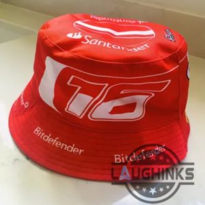 charles leclerc 2024 ferrari f1 helmet bucket hat