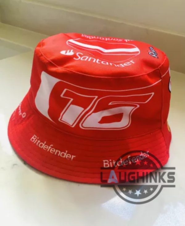 charles leclerc 2024 ferrari f1 helmet bucket hat