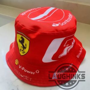 charles leclerc 2024 ferrari f1 helmet bucket hat