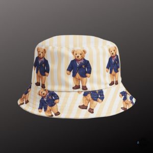 polo bear bucket hat inspired by ralph lauren