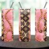 pink and brown louis vuitton skinny tumbler