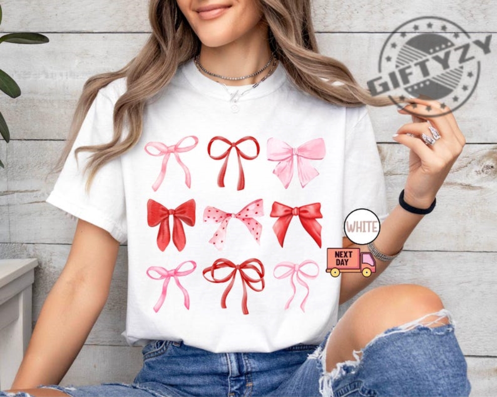 Coquette Valentine Shirt Coquette Bow Sweatshirt Valentine Bow Hoodie Coquette Valentine Tshirt Valentine Gift For Girlfriend giftyzy 1 1