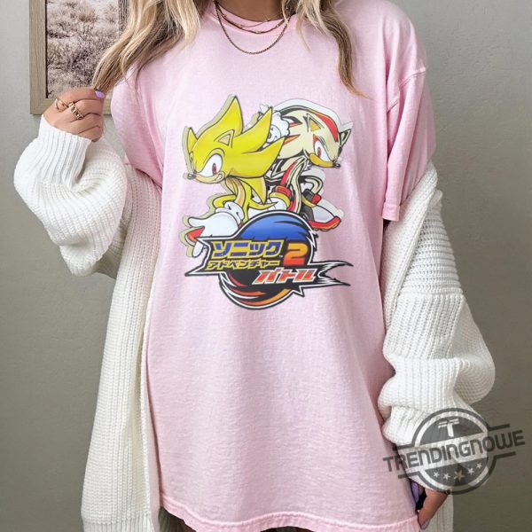 Sonic Shadow The Hedgehog Shirt Iconic Gaming Duo Fan Apparel trendingnowe 3