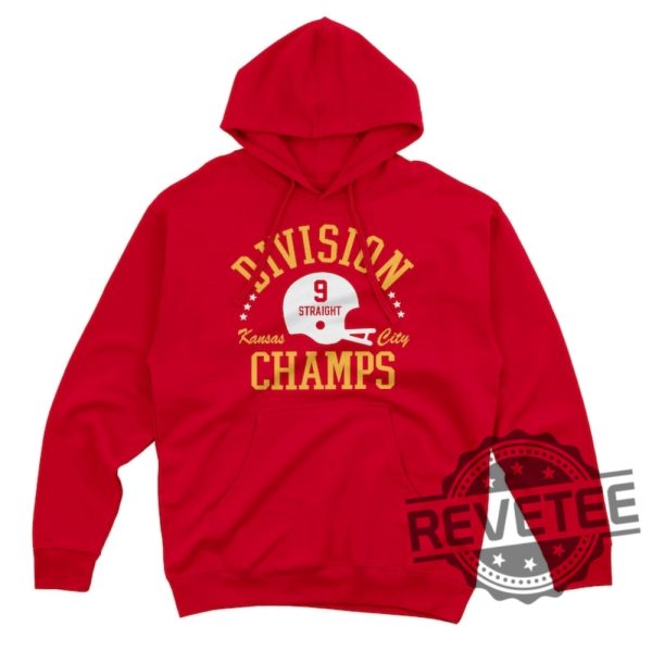 Kansas City Chiefs 9 Straight Division Champs Afc Tshirt Hoodie Sweatshirt Kc Football Division Champions Shirts Sweater Pullover Hoodie Unique revetee 1 1