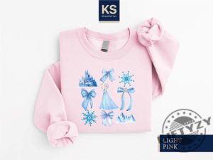 Princess Elsa Bow Shirt Disney Girls Trip Tee Birthday Girl Gift Frozen Coquette Sweater Winter Princess Youthtoddler Tshirt giftyzy 2