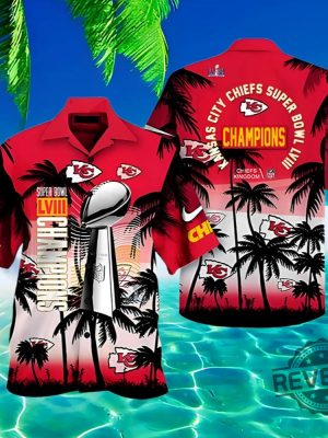 Kansas City Chiefs Super Bowl Champions Hawaiian Shirt Aloha Shirt Button Up Shirt Gift For Fan Superbowl Mens Womens Unique revetee 1 1