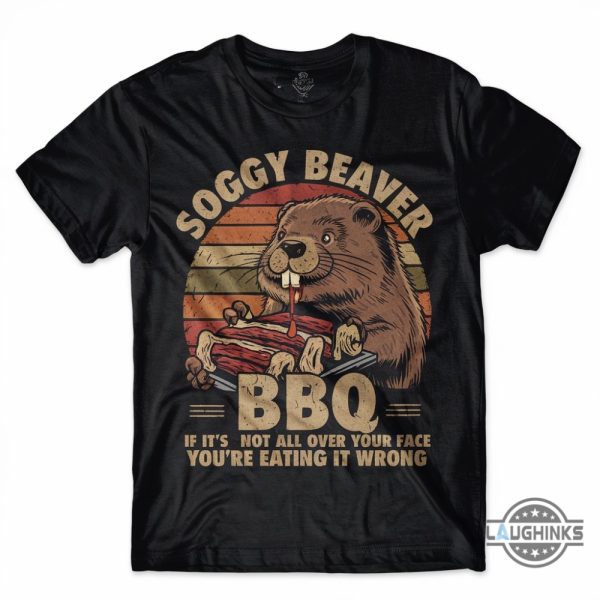 soggy beaver bbq shirt funny food animal and sex pun adult tee