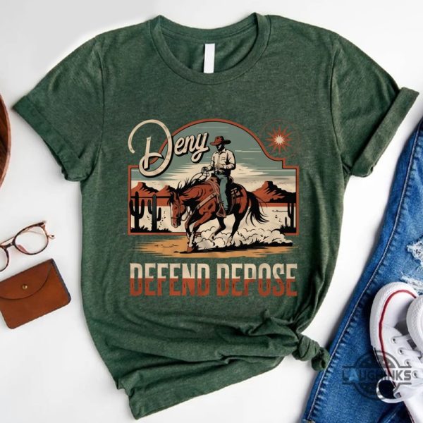 deny defend depose cowboy shirt