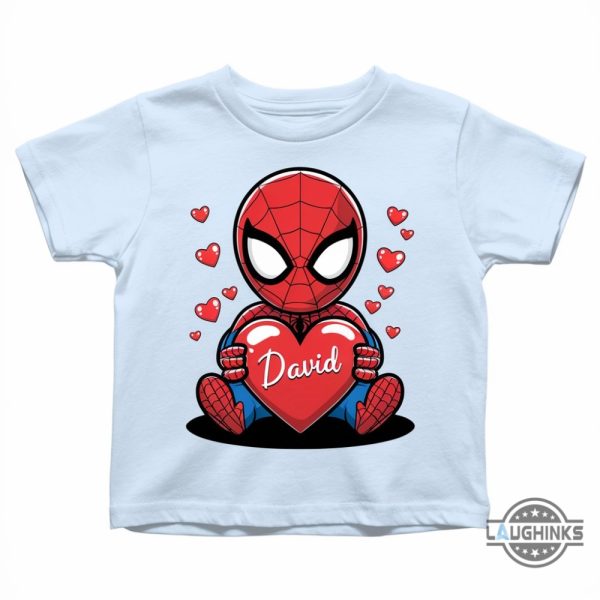 custom spider man valentines day shirt for kids