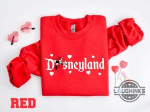 couple matching disney mickey and minnie disneyland valentines shirt