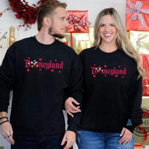 couple matching disney mickey and minnie disneyland valentines shirt