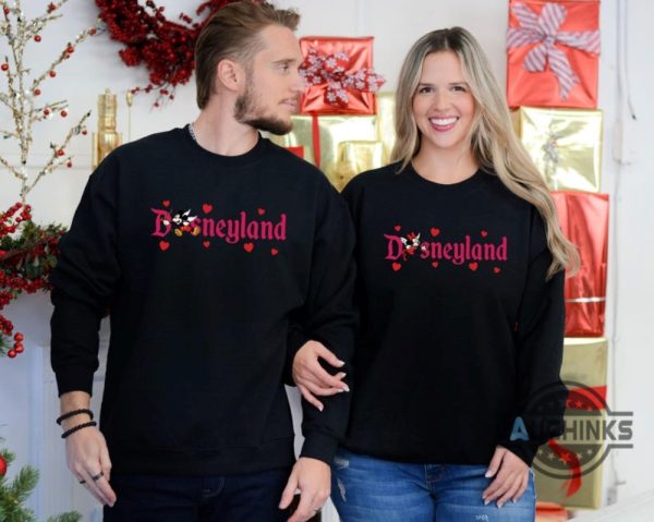 couple matching disney mickey and minnie disneyland valentines shirt