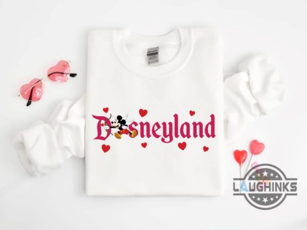 couple matching disney mickey and minnie disneyland valentines shirt