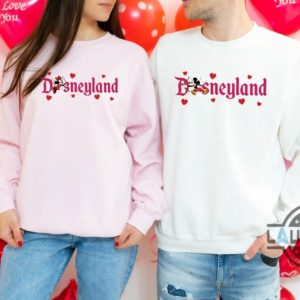 couple matching disney mickey and minnie disneyland valentines shirt