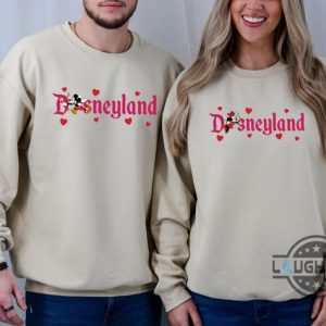 couple matching disney mickey and minnie disneyland valentines shirt