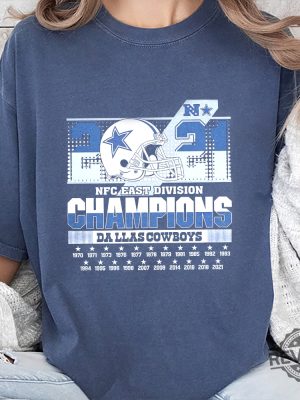 2021 Nfc East Division Champions Dallas Cowboys Unisex Tshirt Hoodie Sweatshirt Tee Gift For Fan Unique revetee 3