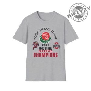 Ohio State University 2025 Rose Bowl Champions Shirt Osu Buckeyes Champs Hoodie College Football Souvenir Sweatshirt Cfb Game Day Merch Championship Tshirt giftyzy 2