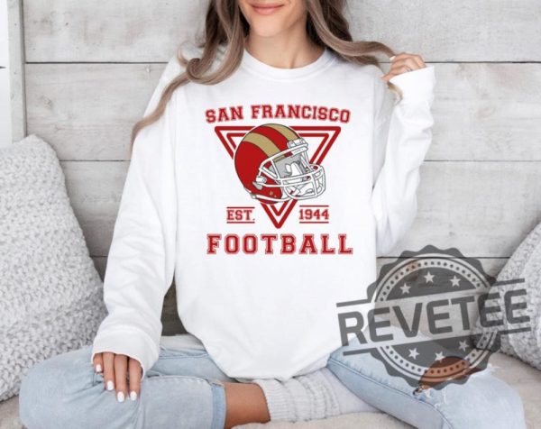 Vintage San Francisco 49Ers Football Shirt Hoodie Sweatshirt Tee Gift For Fan Sf 49Er Crewneck Retro Niners Tshirt San Fran 49 Game Day revetee 1