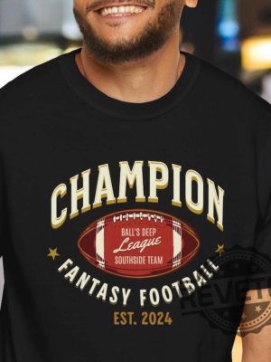 Customized Fantasy Football Champion Shirt Hoodie Sweatshirt Ffl Champions Personalized Fantasy Football Gifts Tee Gift For Fan Unique