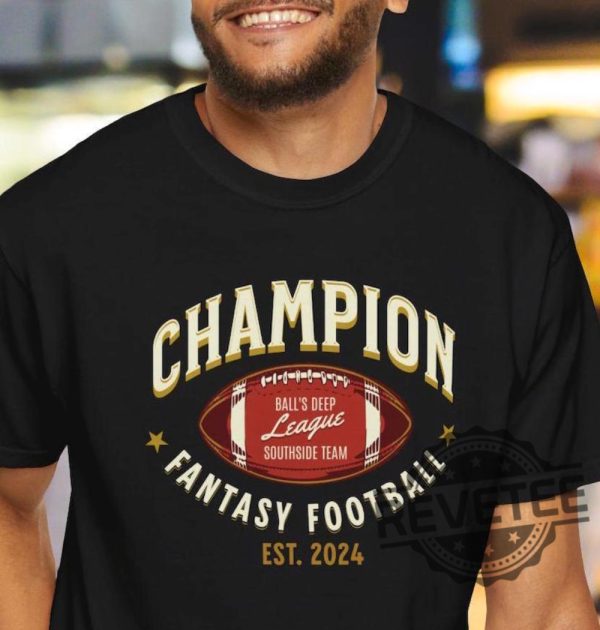 Customized Fantasy Football Champion Shirt Hoodie Sweatshirt Ffl Champions Personalized Fantasy Football Gifts Tee Gift For Fan Unique revetee 1