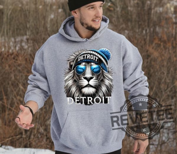 Detroit Lions Hoodie Tshirt Sweatshirt Detroit Fun Gifts For Fan Game Day Pullover Hoodies Sweater Crewneck Unique revetee 1