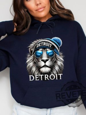 Detroit Lions Hoodie Tshirt Sweatshirt Detroit Fun Gifts For Fan Game Day Pullover Hoodies Sweater Crewneck Unique revetee 1 1