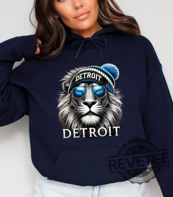 Detroit Lions Hoodie Tshirt Sweatshirt Detroit Fun Gifts For Fan Game Day Pullover Hoodies Sweater Crewneck Unique revetee 1 1